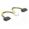 Cavo di alimentazione DeLOCK 83020 2 x 15 pin SATA a 8 pin EPS 15 cm