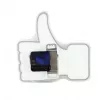 NeXtime orologio 5185wi Mini Thumbs Up, 20,5x21 cm, da parete, bianco/argento