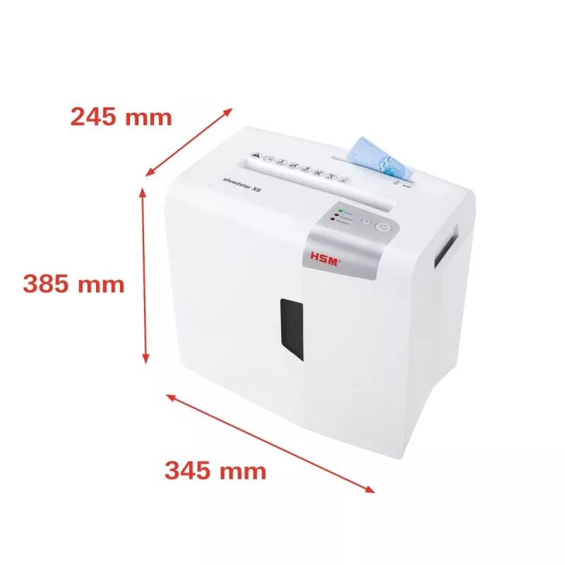 HSM shredstar X8 distruggidocumenti, 4,5 x 30 mm + meccanismo di taglio CD separato