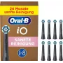 Testine di ricambio Oral-B iO Gentle Clean confezione da 8, nere — per zone sensibili e cura delle gengive