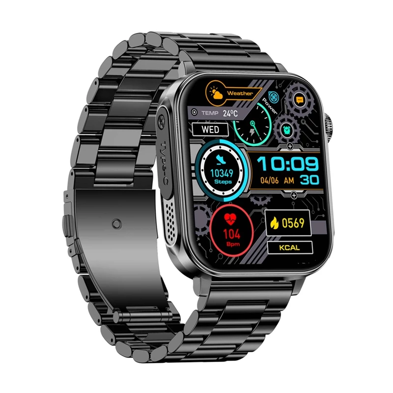 Smartwatch Colmi P80 acciaio nero con Bluetooth e cardiofrequenzimetro