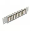 Patch panel fibra ottica DeLOCK 10 pollici 12 porte LC quad beige 1U grigio