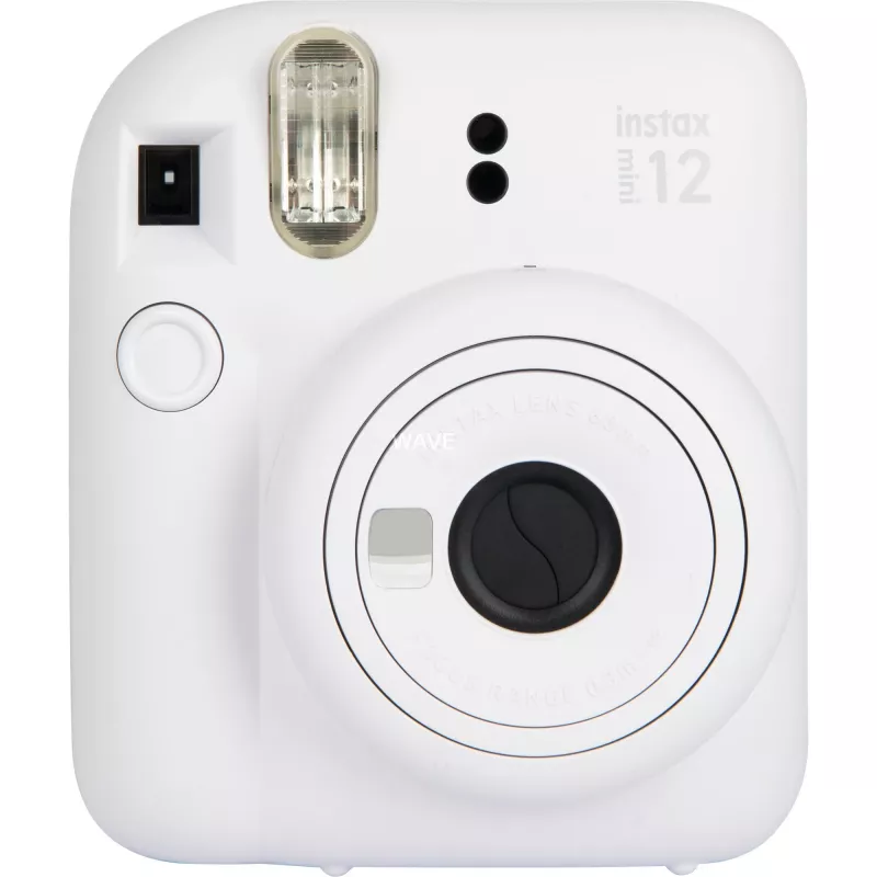 Fotocamera istantanea Fujifilm Instax Mini 12 bianca — stampe 86×54 mm, lunghezza focale 60 mm, batteria AA