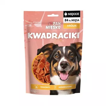 Snack per cani Pan Mięsko Soft Rabbit Squares 100 g