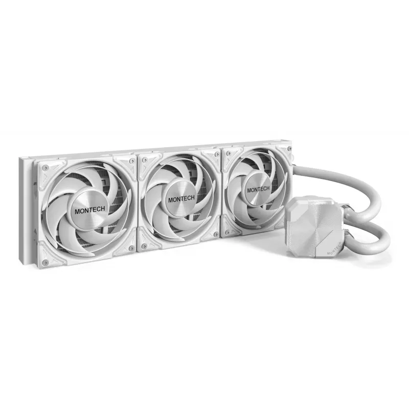 Raffreddamento a liquido Montech HyperFlow Silent AiO - 360 mm, bianco