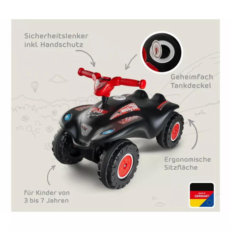 Macchinina scivolo per bambini BIG Quad Racing BIG Bobby 56413, rossa, quattro ruote, design robusto
