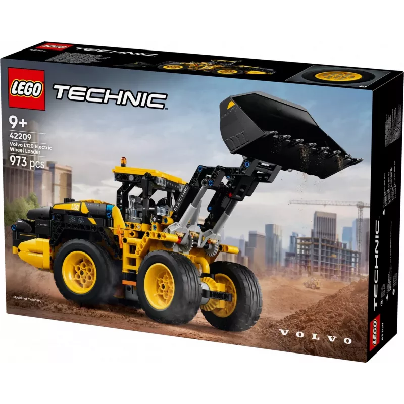 LEGO Technic Volvo L120 pala gommata elettrica modello 42209, 973 pezzi, per bambini da 9 anni, 140×110×350 mm
