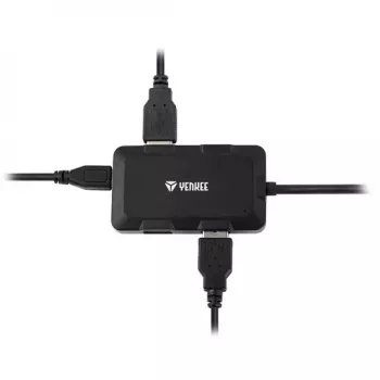 Yenkee YHB 4341BK hub USB 3.0 a 4 porte con ingresso alimentazione Micro-USB