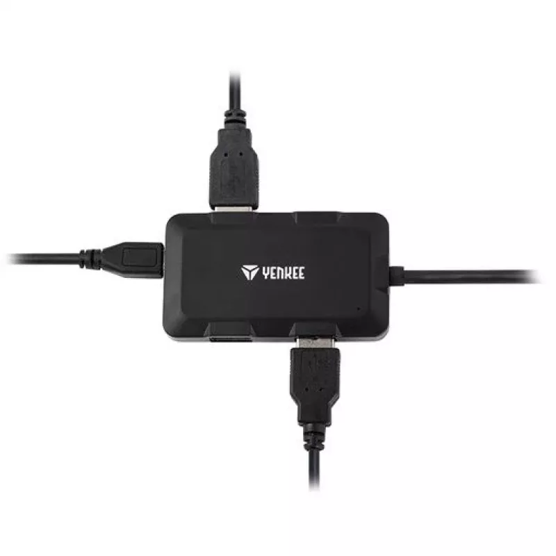 Yenkee YHB 4341BK hub USB 3.0 a 4 porte con ingresso di alimentazione Micro USB