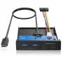 GrauGear G-MP02 - universale - pannello frontale - nero - 102 mm - 102 mm - 25 mm