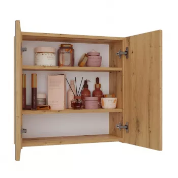 Mobile bagno a parete top e shop POLA 2DL ARTISAN — a parete rovere, 600×220×600 mm, 3 ripiani