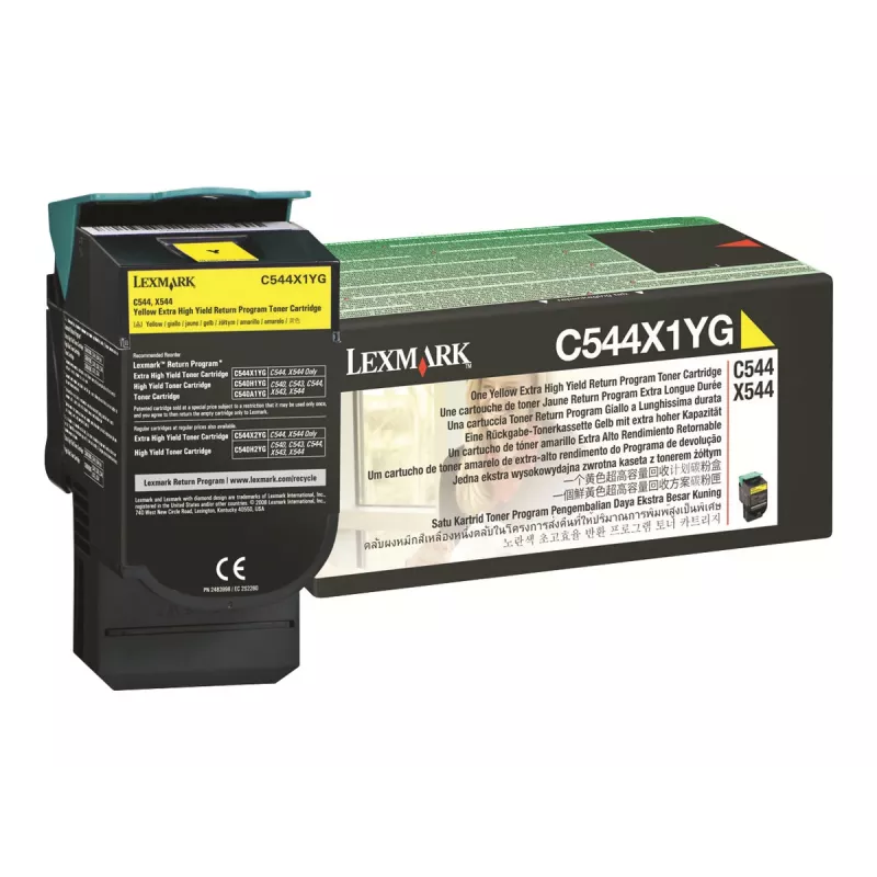 Lexmark - cartuccia toner - resa particolarmente elevata - 1 x giallo - 4000 pagine - LRP / LCCP (0C544X1YG)