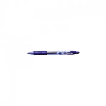 Penna a sfera BIC 829158 — clip retrattile, inchiostro blu, fusto trasparente, confezione da 12