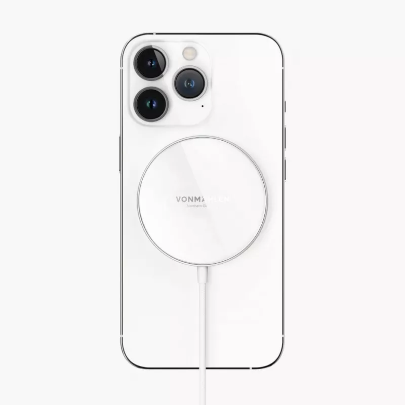 Vonmählen Aura Mini Pad di ricarica wireless magnetico, bianco