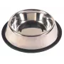 Trixie 24854 ciotola in acciaio inox per cane/gatto su base in gomma, 1,8 l, 20 cm