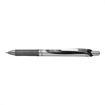 Penna a sfera retrattile con clip Pentel Energel XM Klick nera