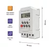 Timer elettronico per guida DIN QOLTEC PC0629 — alimentazione 24V, uscita 16A