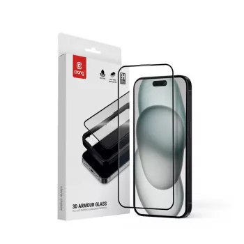 Pellicola protettiva in vetro temperato Crong 9H Full Glue per iPhone 16/15