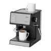 Jata JECA2525 macchina per caffè espresso, 20 bar, 850 W, serbatoio dell'acqua da 1,8 l, tubo vapore, nero / acciaio inox