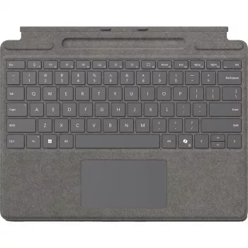 Tastiera Microsoft Surface Pro QWERTZ tedesco con alloggiamento penna platino