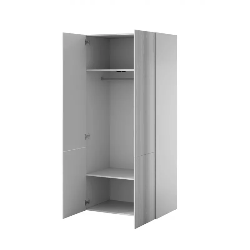 Armadio cama meble PAFOS 2D 90x55,5x198,5 cm bianco opaco con 2 ripiani