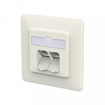 METZ CONNECT presa di connessione E-DAT C6A LSA++ 2 porte UP bianco puro