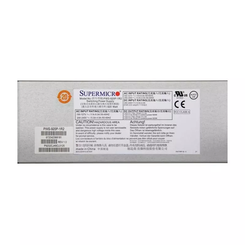 Alimentatore Supermicro PWS-920P-1R2 920 W