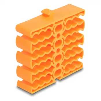 Fermacavi DeLOCK 66255 arancione 24 passaggi cavi