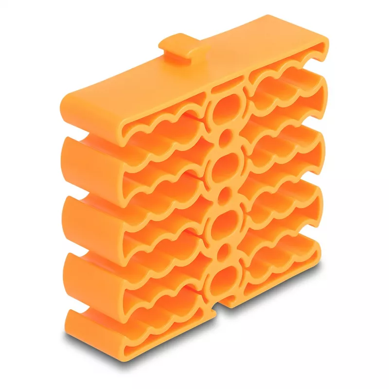 Fermacavi DeLOCK 66255 arancione 24 passaggi cavi