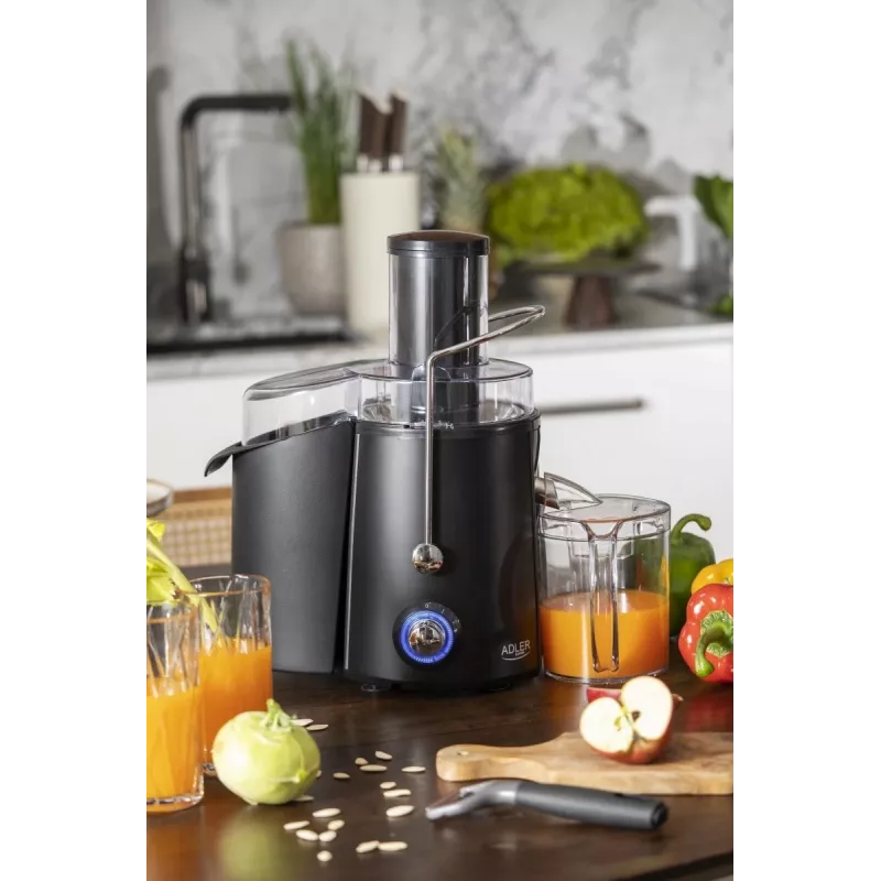 Estrattore centrifugo Adler AD 4127 — 1000 W, nero, contenitore per succo, 3,9 kg