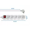 Esperanza ELK215W distributore di corrente 3 m 5 presa/e AC per interni bianco