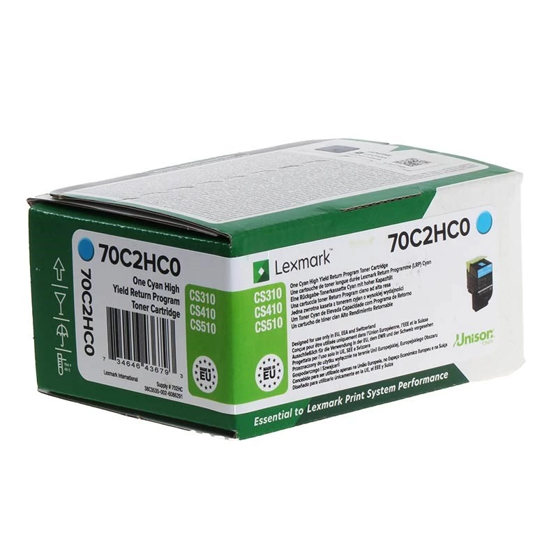 Lexmark 70C2HC0/702HC kit toner ciano Return Programme. 3K pagine ISO/IEC