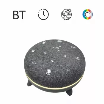 Altoparlante portatile MANTA SPK03-GR Szumi-GO — verde, Bluetooth, suoni per il sonno del bambino, timer, retroilluminazione RGB, 12,5×7,5×12,5 cm