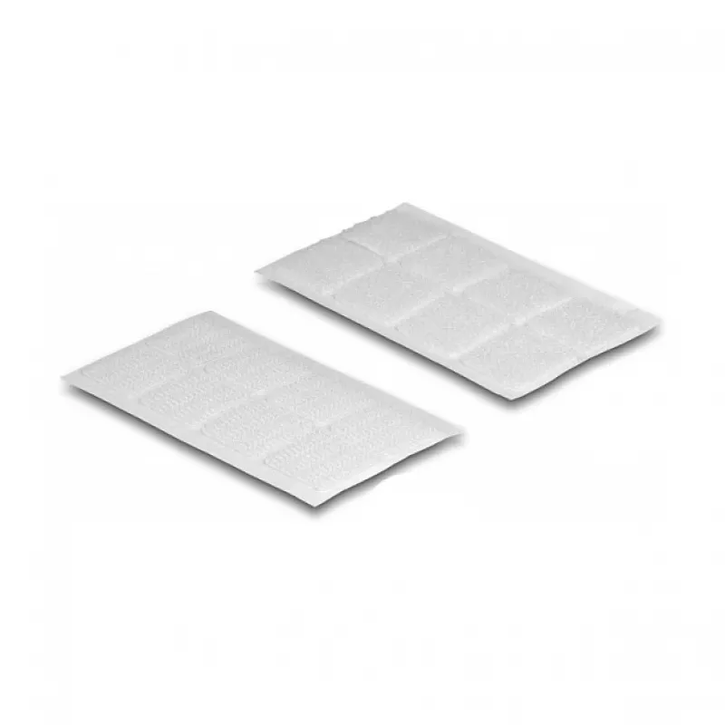 Punti in velcro DeLOCK quadrati autoadesivi 64 pz. bianco