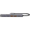 Hub USB Type-C CANYON DS-17 — HDMI, USB 3.2 Gen 1 A, USB-C, MicroSD, 10000 Mbit/s, grigio