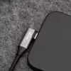 Akyga AK-USB-58 cavo USB-C a USB-A angolare, 30 cm, 60 W, intrecciato, nero