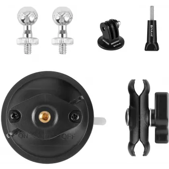 Supporto con ventosa e Magic Arm per treppiede PULUZ (nero)