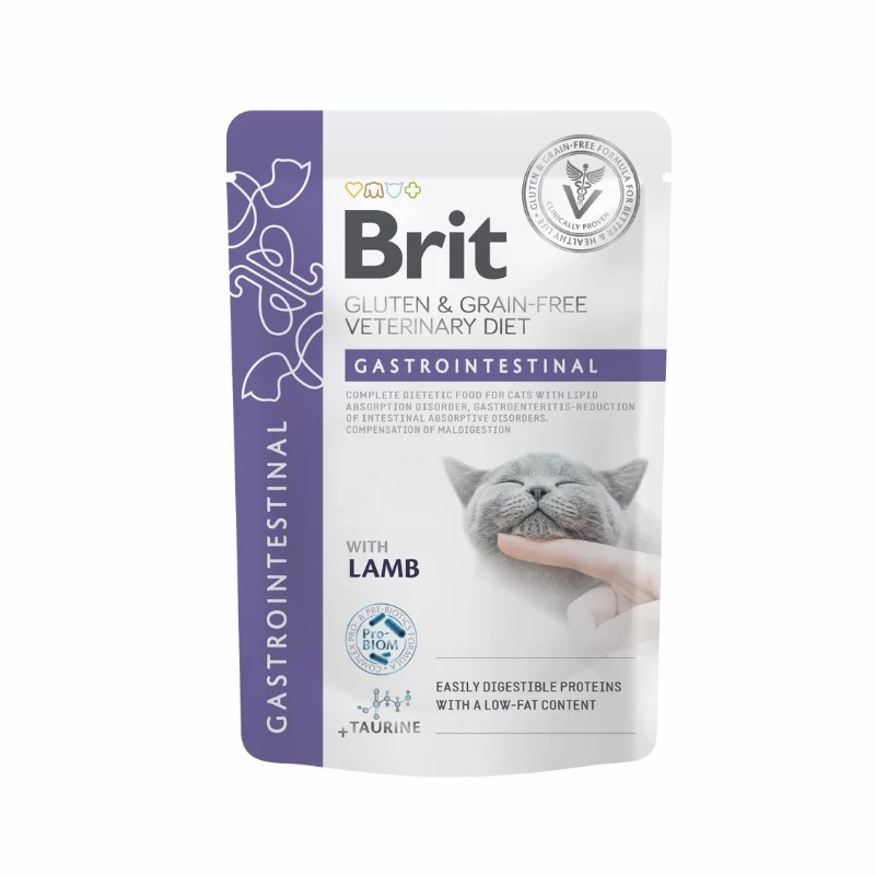 BRIT Veterinary Gastrointestinal Lamb - cibo umido per gatti - 12x85g