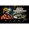 Torcia frontale Nitecore HU2000, 10 LED, batteria ricaricabile agli ioni di litio USB, alluminio+policarbonato, impermeabile IP68