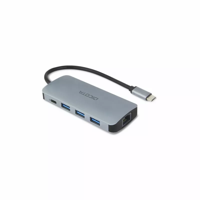 Dicota USB-C 8-in-1 Multi Hub 4K PD 100W argento