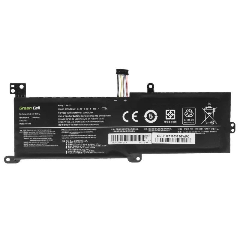 Batteria Green Cell LE125 per Lenovo IdeaPad (7,4 V, 3500 mAh, LiPo, nero)