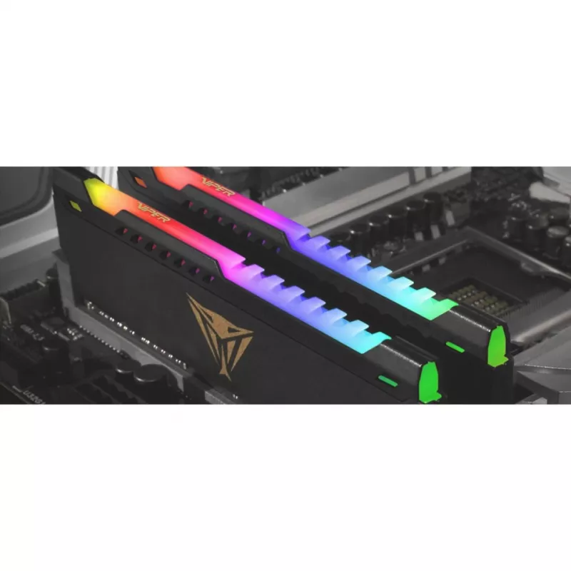 32 GB Patriot DIMM 3600 (2x 16 GB) Dual-Kit (nero, PVSR432G360C8K, Viper Steel RGB, INTEL XMP)