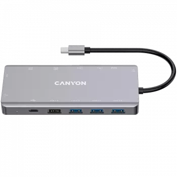 Hub USB-13-in-1 Canyon USB-C 2xHDMI 4xUSB 2xUSB-C CRJ45VGA Retail