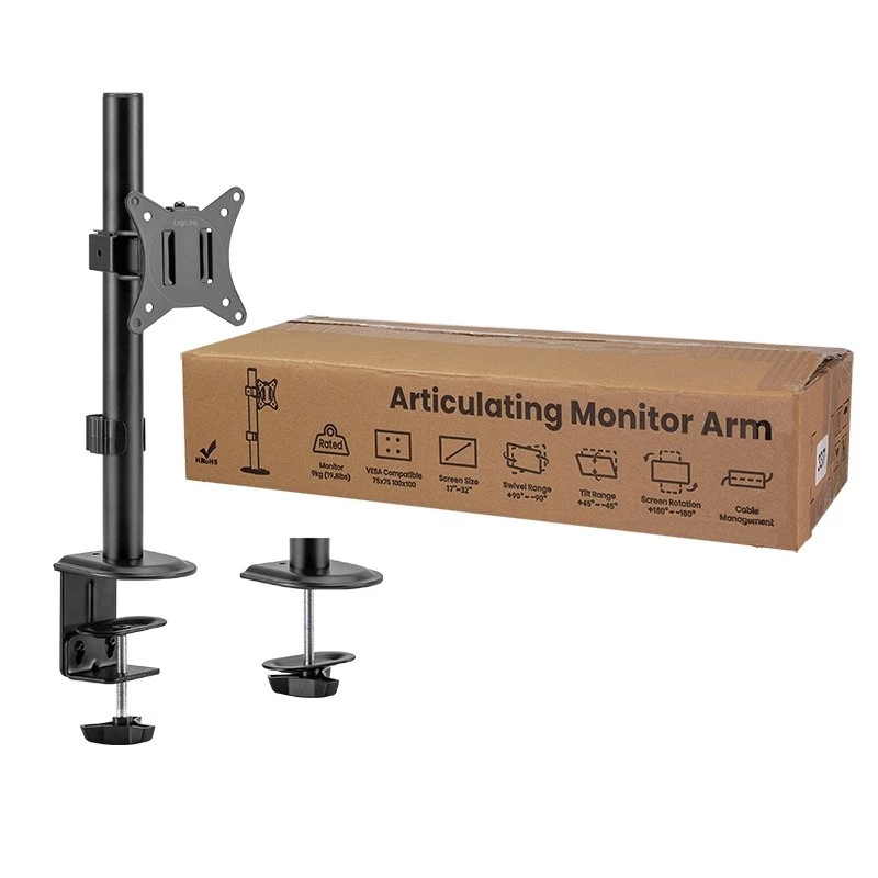 Supporto monitor 17-32, max. 9 kg, nero