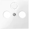 Placca a parete / coprifrutto Merten 296719, termoplastica bianca, cornice singola, 1 pz.