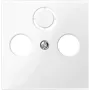 Placca a parete / coprifrutto Merten 296719, termoplastica bianca, cornice singola, 1 pz.