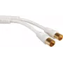 Secomp Cavo d'antenna >100 dB, maschio/femmina con ferrite, bianco, 10 m (11.09.4575)