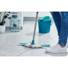 LEIFHEIT 52106 Mop in cotone, fibra asciutto e bagnato blu, bianco