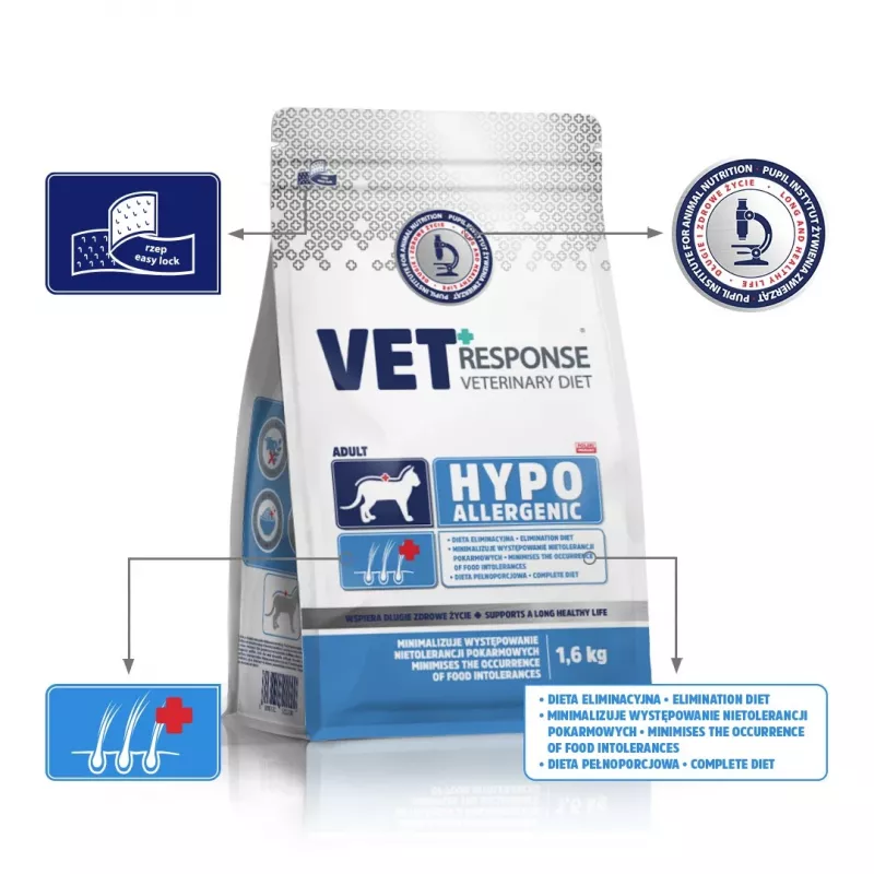 VET RESPONSE Hypoallergenic - Crocchette per Gatti - 1,6 kg