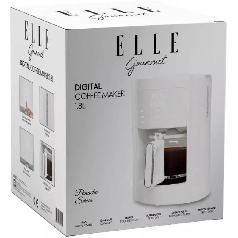 Caffettiera pour-over Elle EKCMP301WHEU 1,8 l caffettiera filtro bianca